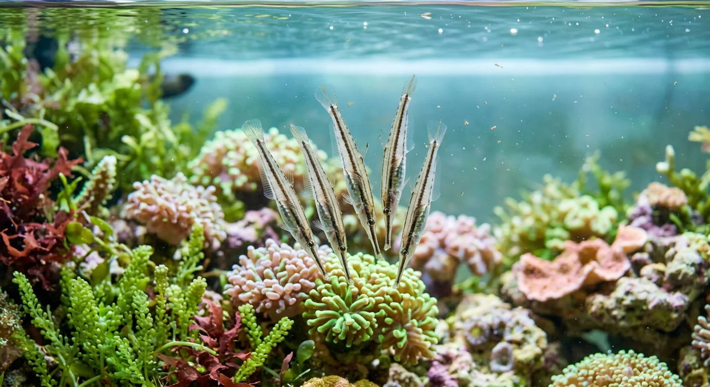 Barberblads-fisk (Aeoliscus strigatus)