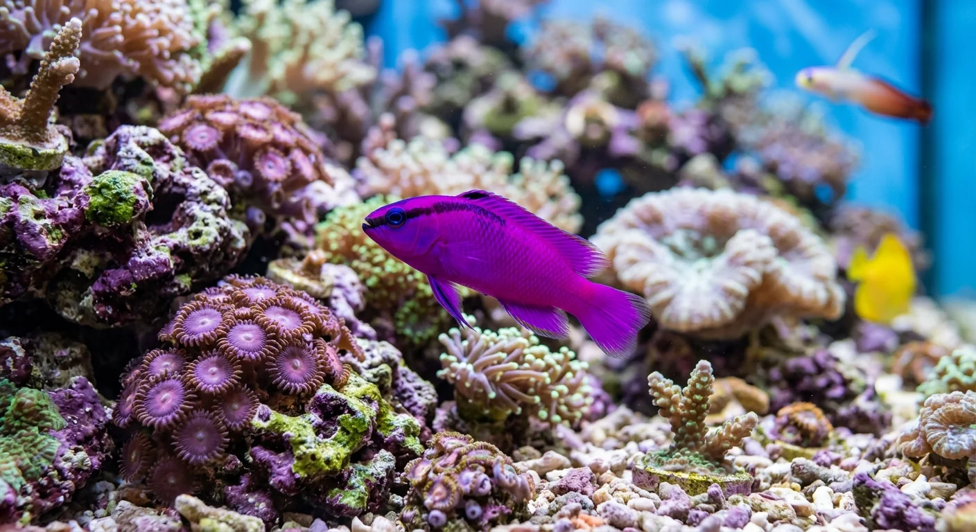 Pseudochromis fridmani – Den violette koralsmutte