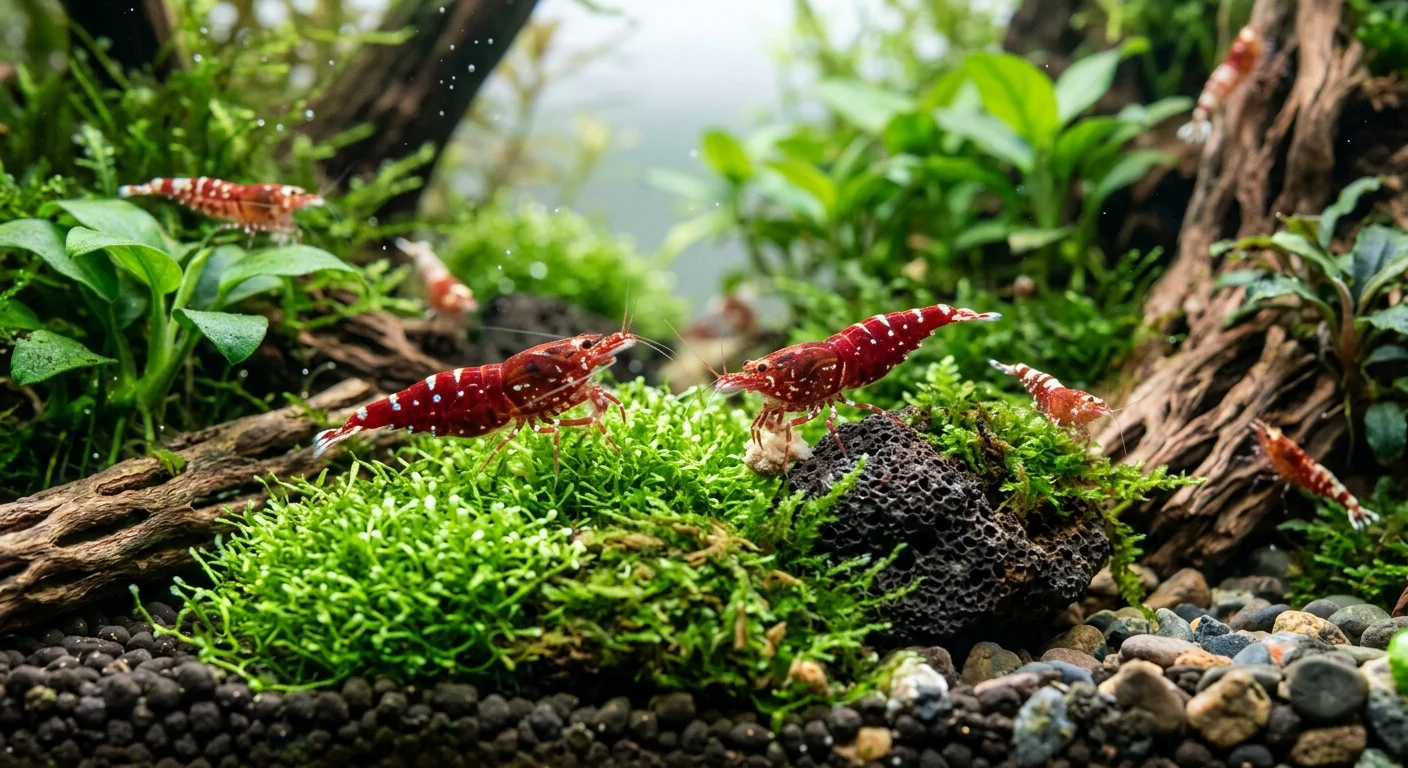 Treplettet Kardinalreje (Caridina sp.) – Din komplette guide til pleje