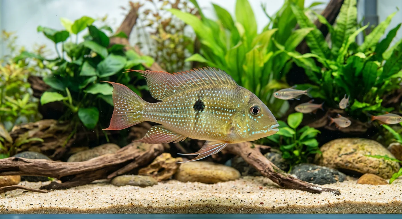 Perlecichlide (Geophagus brasiliensis) – Den perlemorsskinnende jordspiser