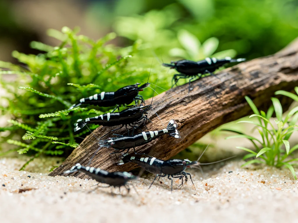 Sort Krystalreje (Caridina logemanni) – Plejeguide til den sorte skønhed