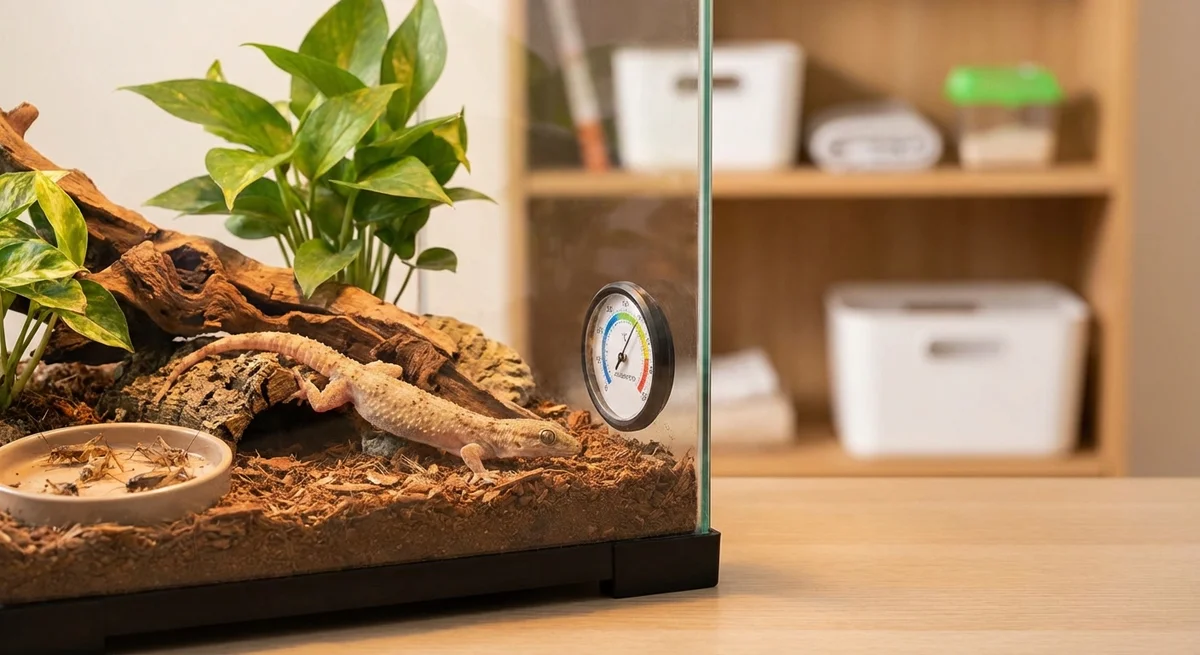 Almindelige Husgekko – Pasning, klima og insektfodring