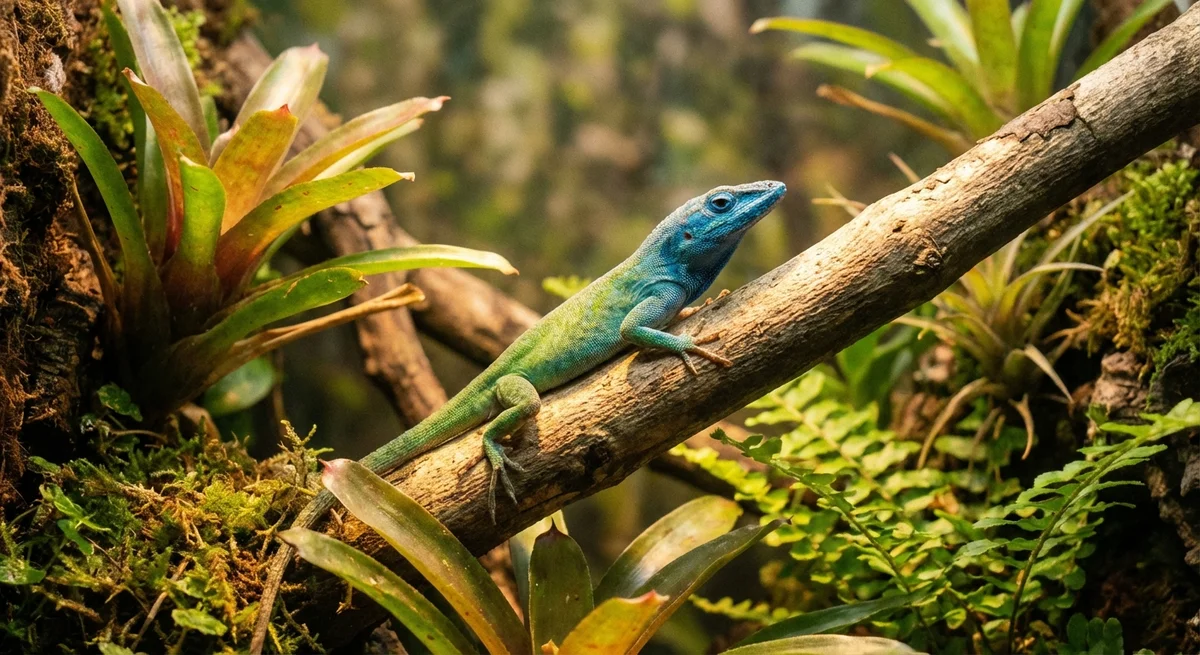 Anolis allisoni – Den cubanske blå anole