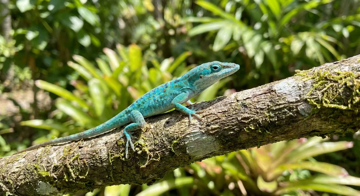 Anolis grahami – Den turkisblå jamaicanske anole