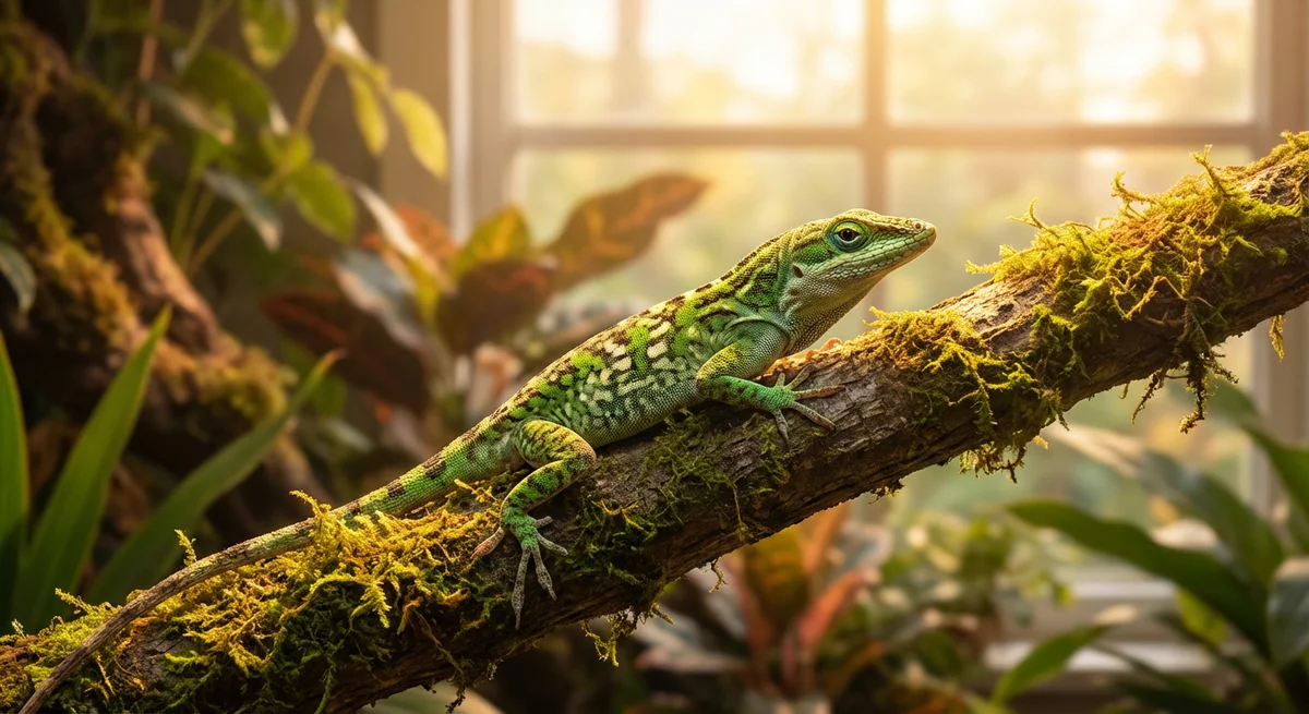 Anolis leachii - Den majestætiske panteranole fra Karibien