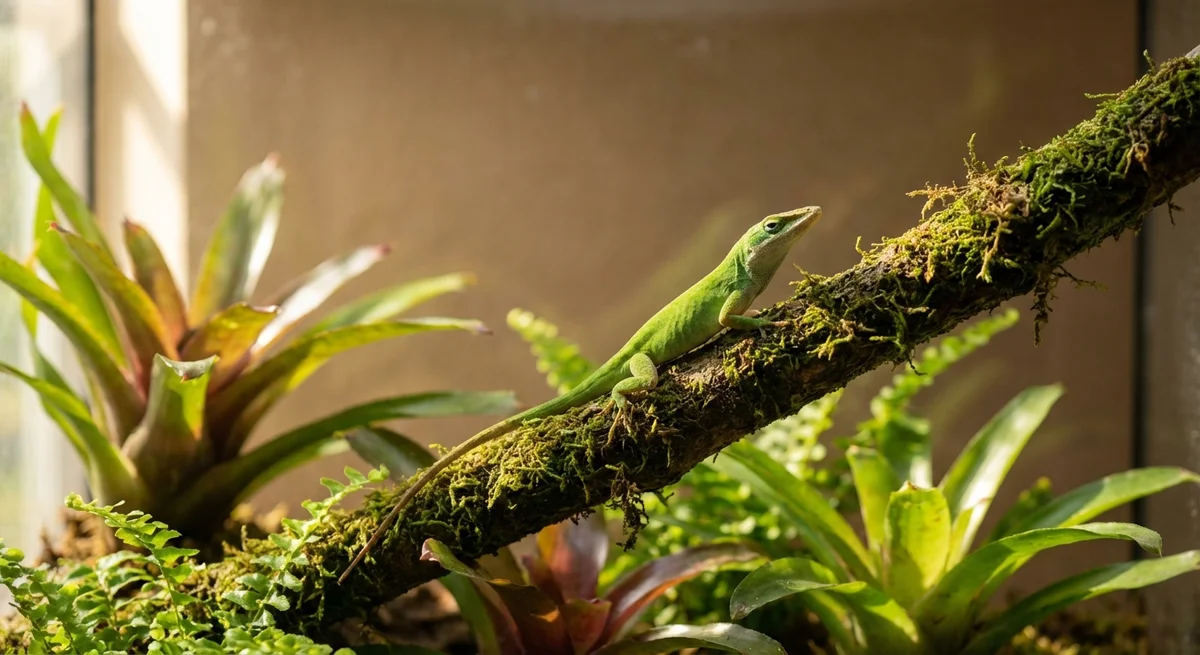 Grøn Anole (Anolis carolinensis) – Din guide til pleje og opbevaring