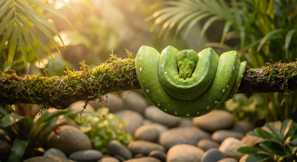 Grøn træpython (Morelia viridis) – Din komplette plejeguide