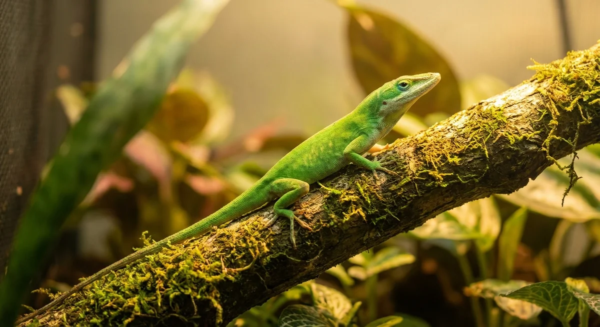 Hispaniolansk grøn anole (Anolis chlorocyanus)