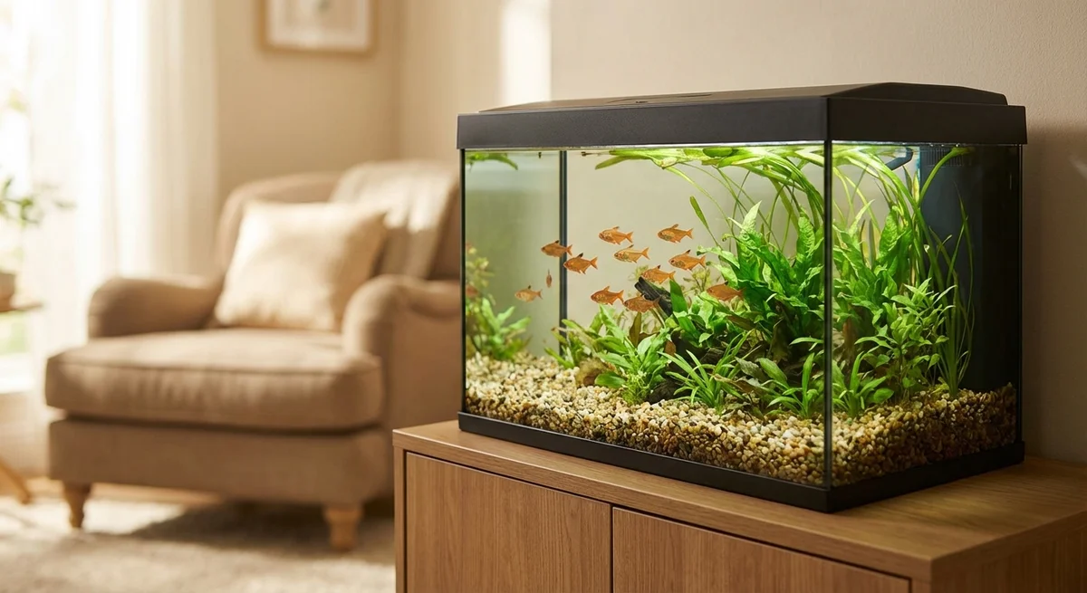 Hvor lang tid skal et akvarium køre før fisk?