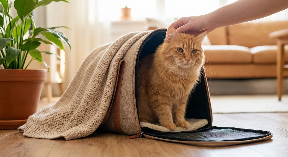 Hvordan transporterer man en kat til dyrlægen?