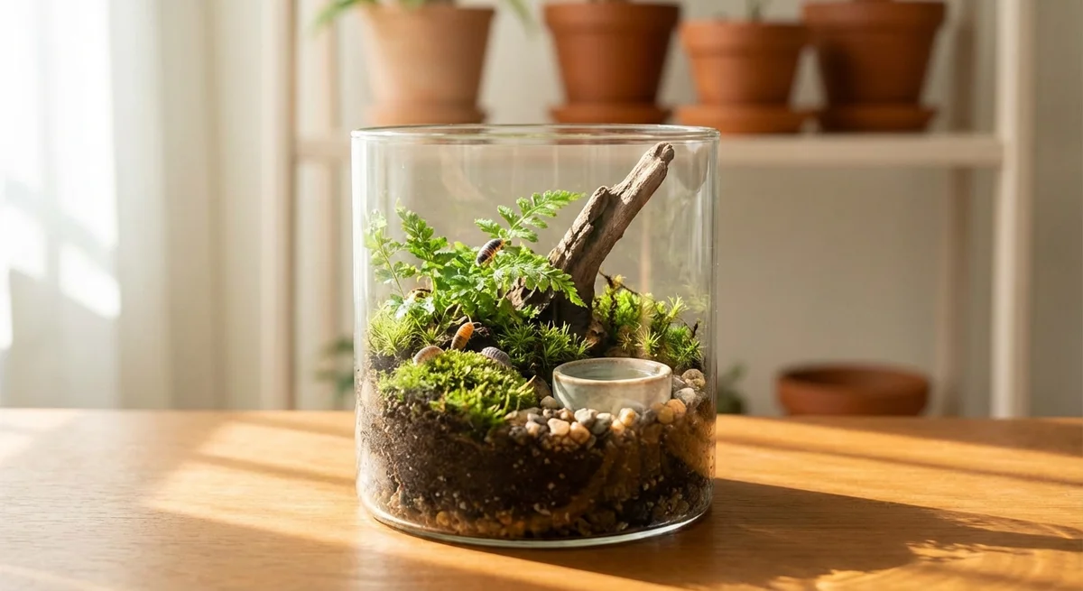 Micro-terrarier og nano-setup til små arter