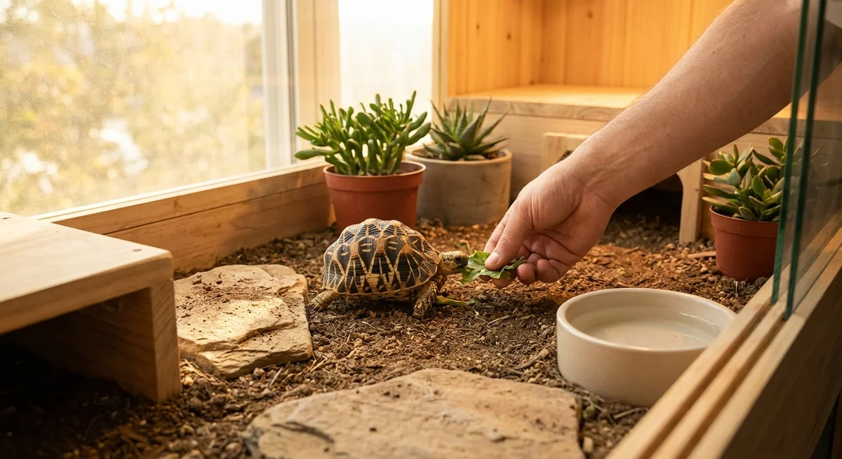 Pasning af Indisk Stjerneskildpadde i Terrarium og Indendørs Anlæg