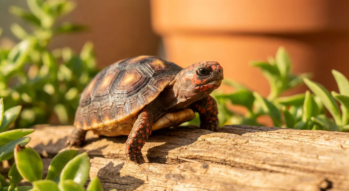 Rødfodet skovskildpadde Cherry Head (Chelonoidis carbonaria)
