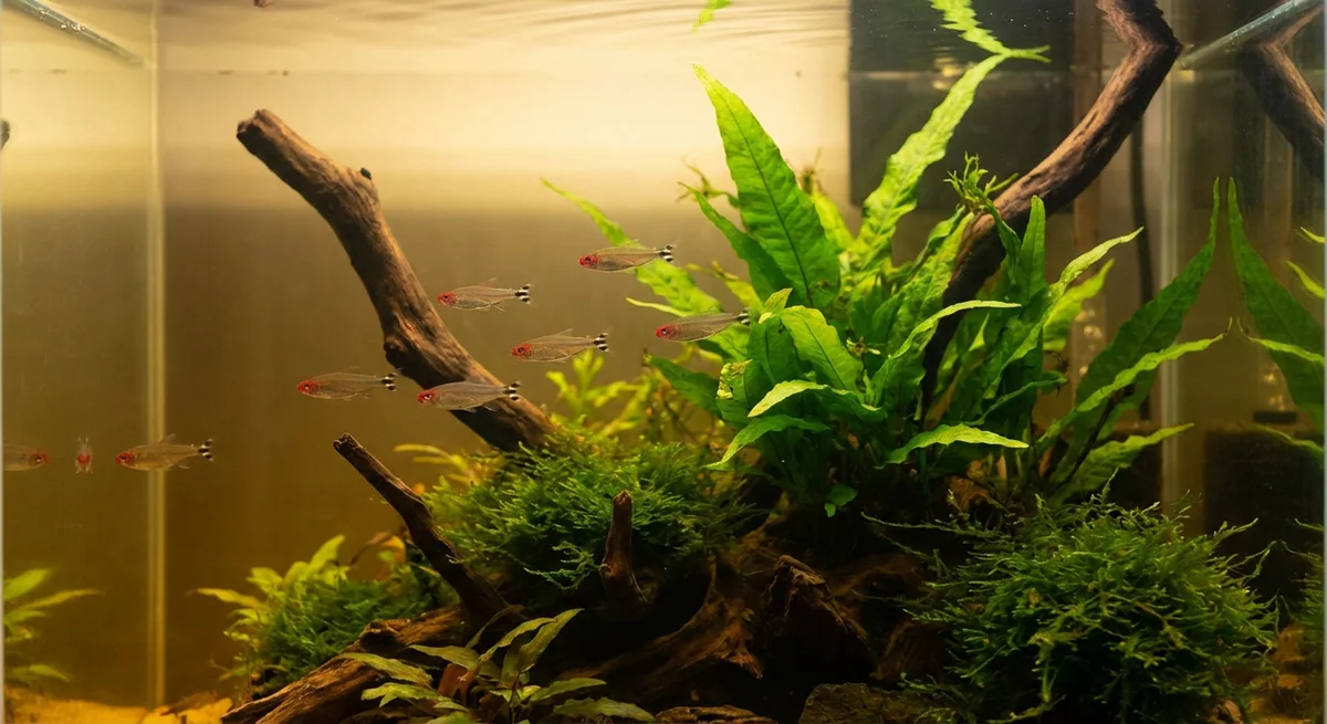 Rødnæse tetra (Hemigrammus rhodostomus) – Plejeguide til den ikoniske selskabsfisk