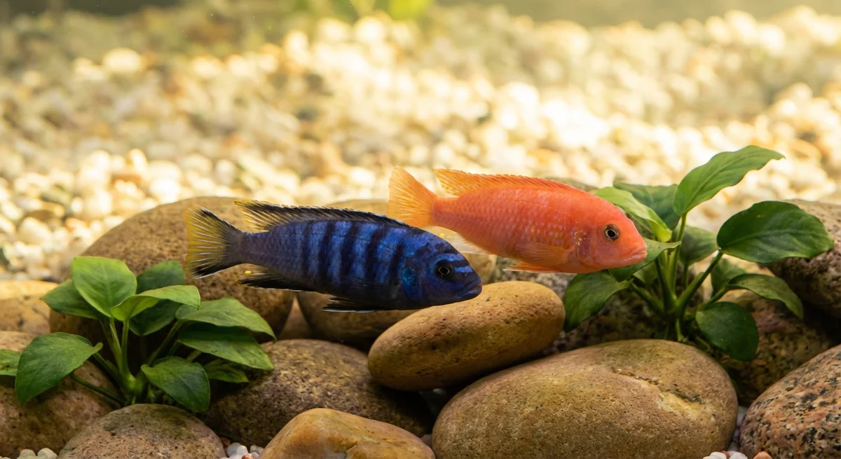 Saulosi Cichlide (Pseudotropheus saulosi) Koral rød