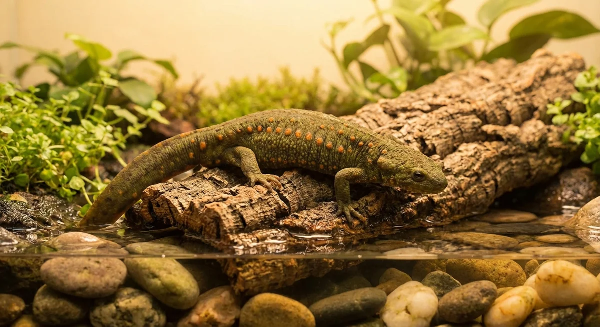 Spansk ribbensalamander (Pleurodeles waltl)