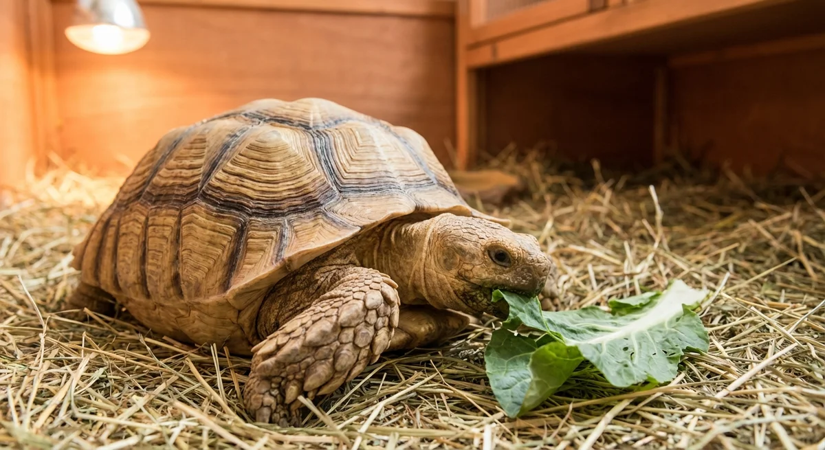 Sporeskildpadde (Geochelone sulcata) – Alt om pleje og bolig