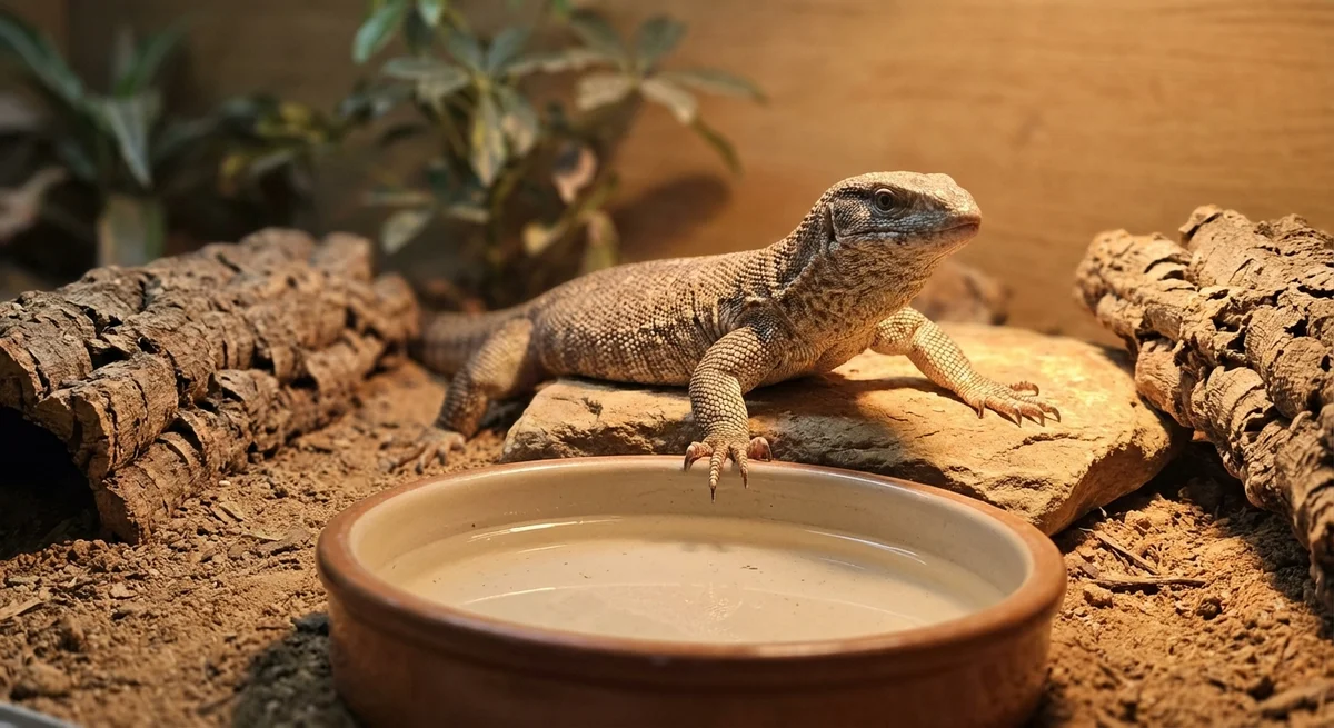 Steppevaran (Varanus exanthematicus) – Din guide til pleje og hold