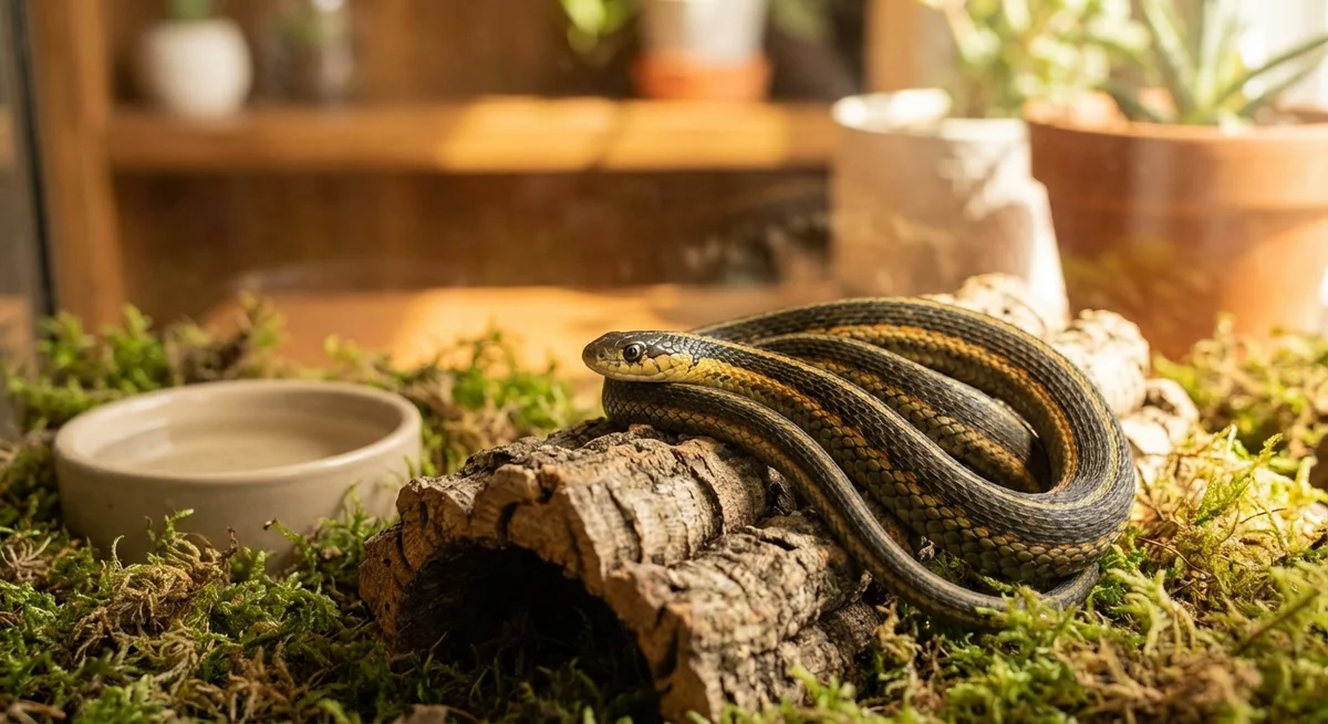 Strømpebåndssnog (Thamnophis sirtalis) – Den livlige stribede