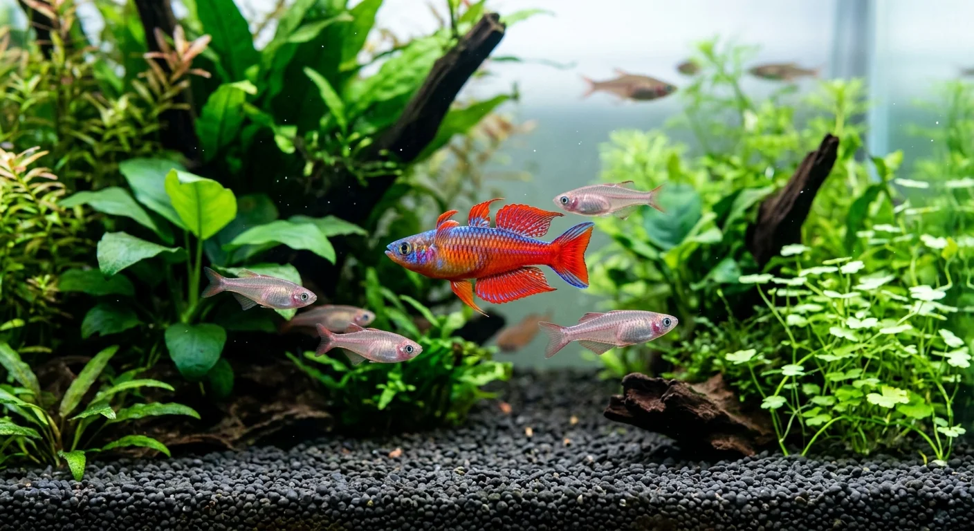 Rød Neon Regnbuefisk (Pseudomugil paskai)