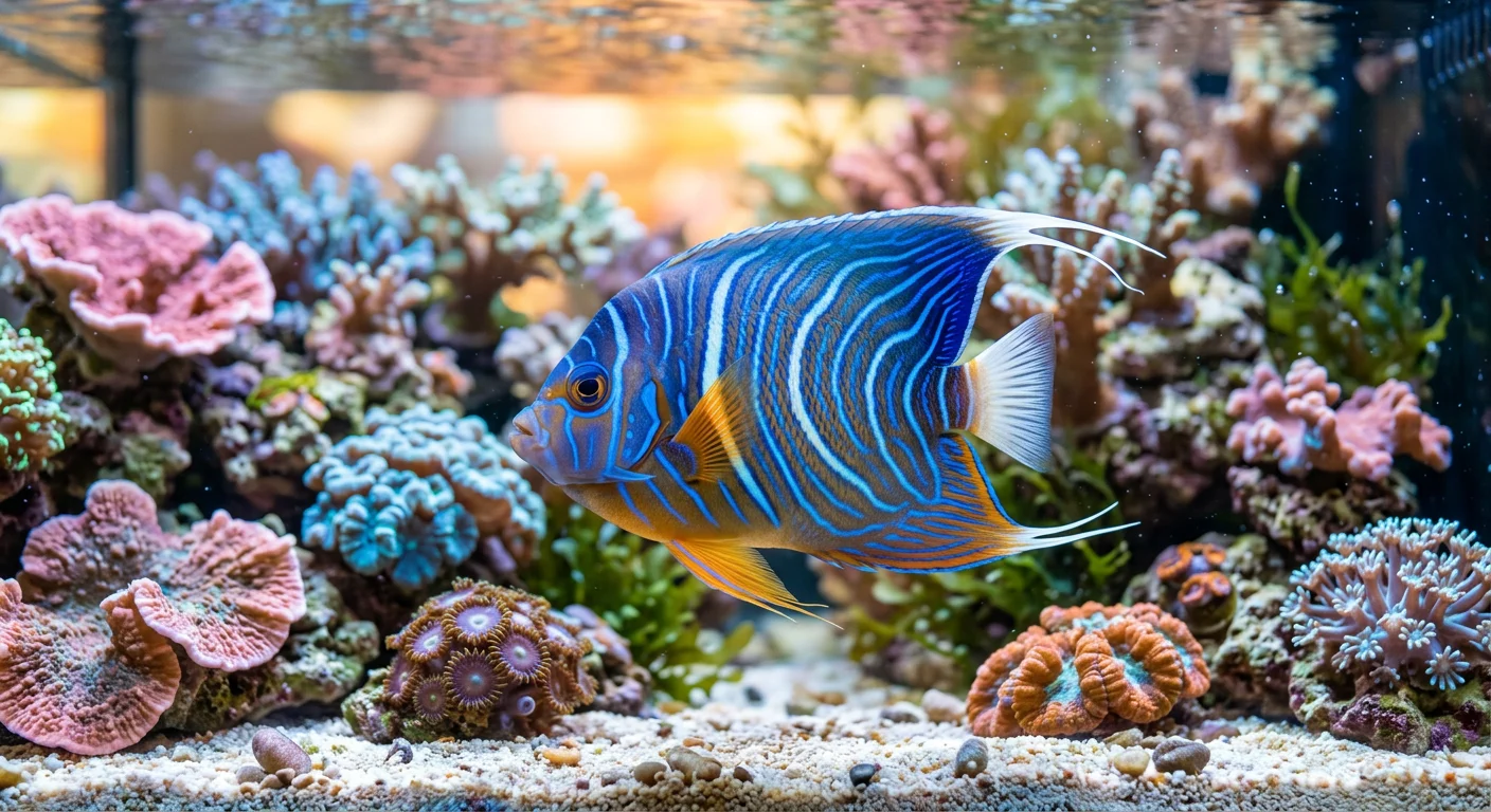 Blåringet kejserfisk (Pomacanthus annularis)