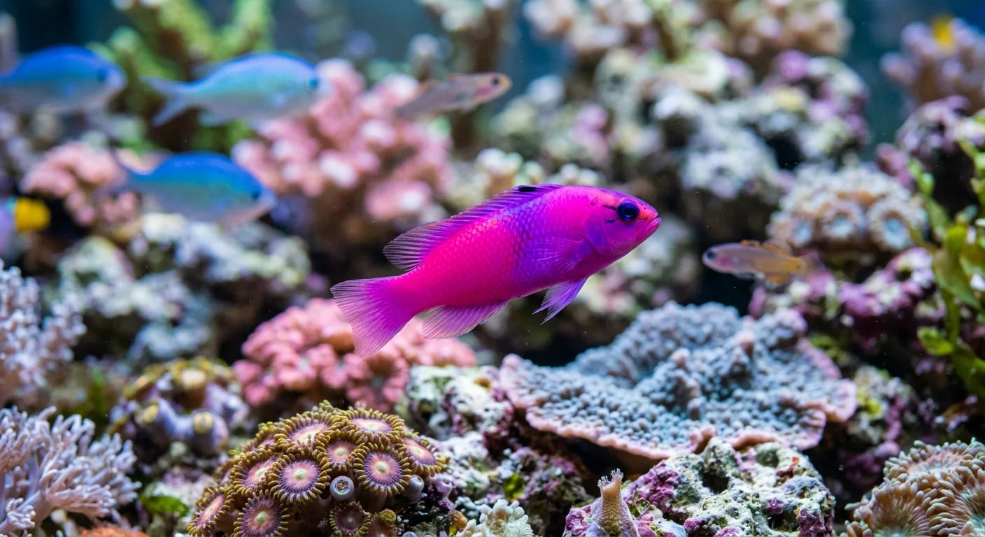 Pictichromis porphyrea – Magenta koralsmutte