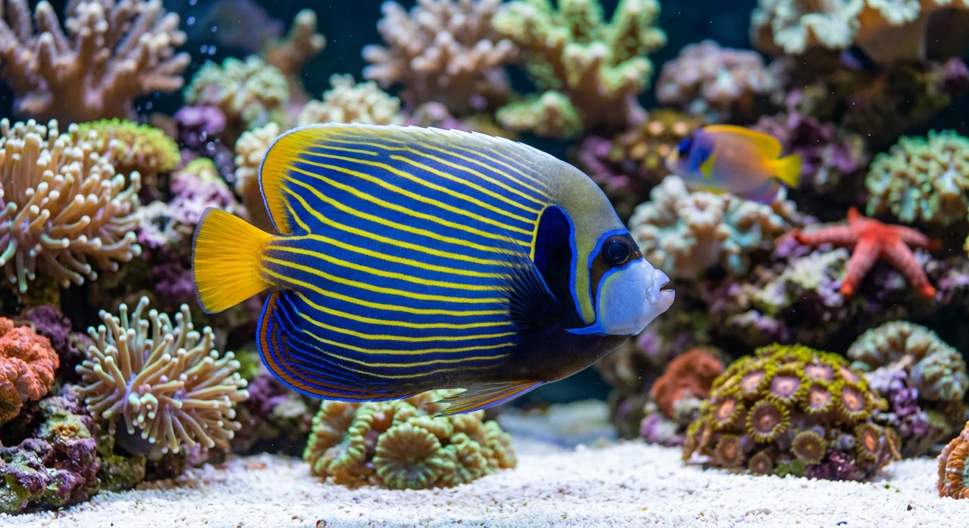 Imperator kejser (Pomacanthus imperator) – Guide til pleje i saltvandsakvarium