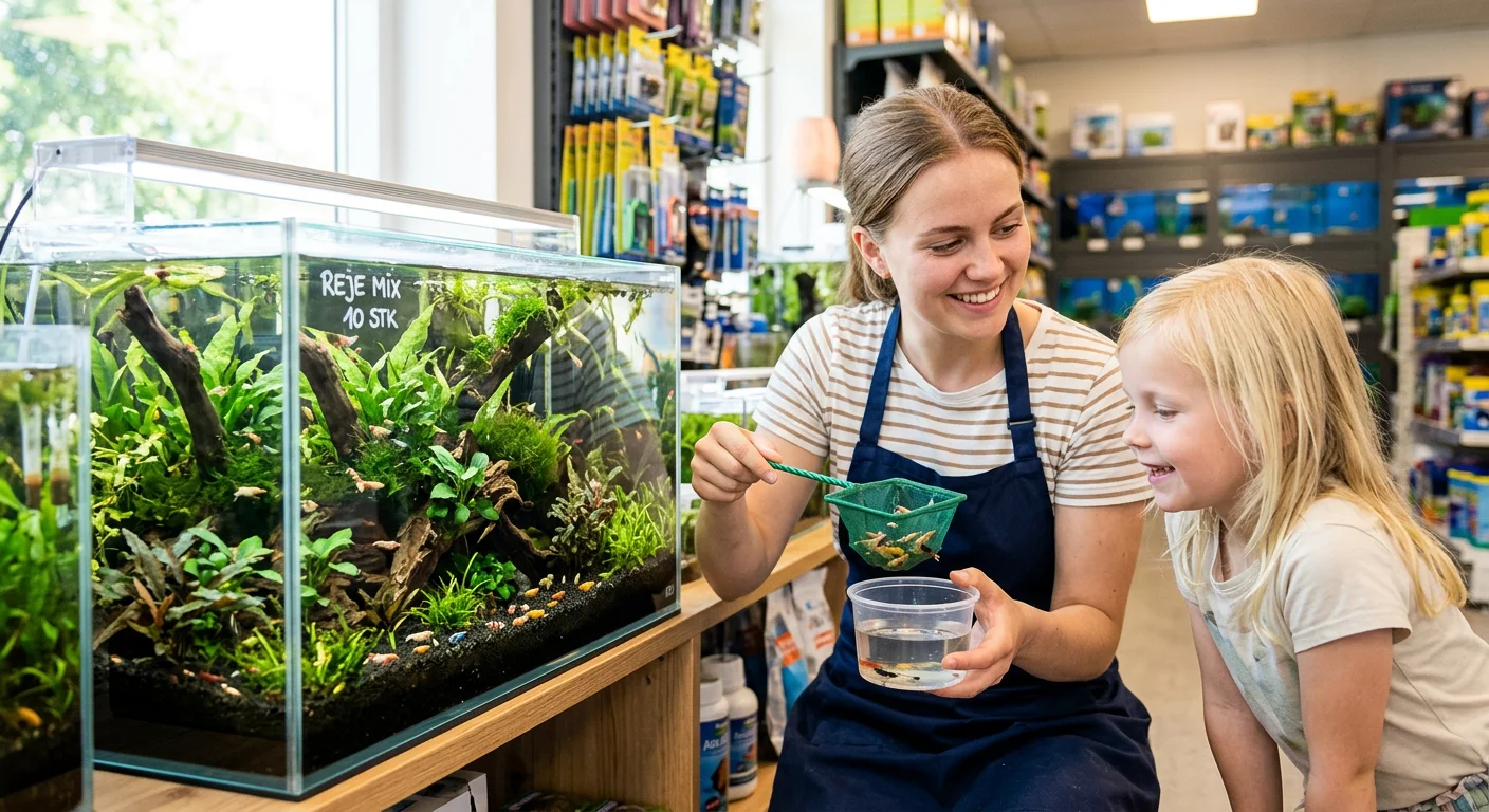 Reje Mix 10 stk: Farverige Neocaridina-rejer til dit akvarium