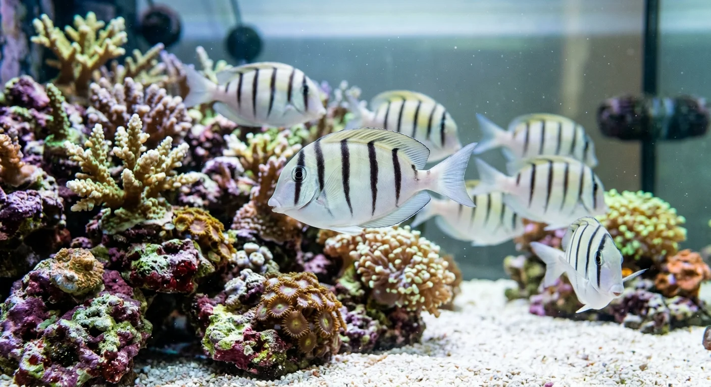 Gitter kirurg (Acanthurus triostegus) – Pleje og information til dit saltvandsakvarium