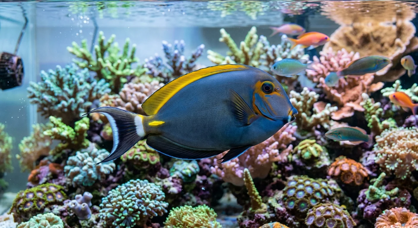 Sortplettet kirurgfisk (Acanthurus bariene)