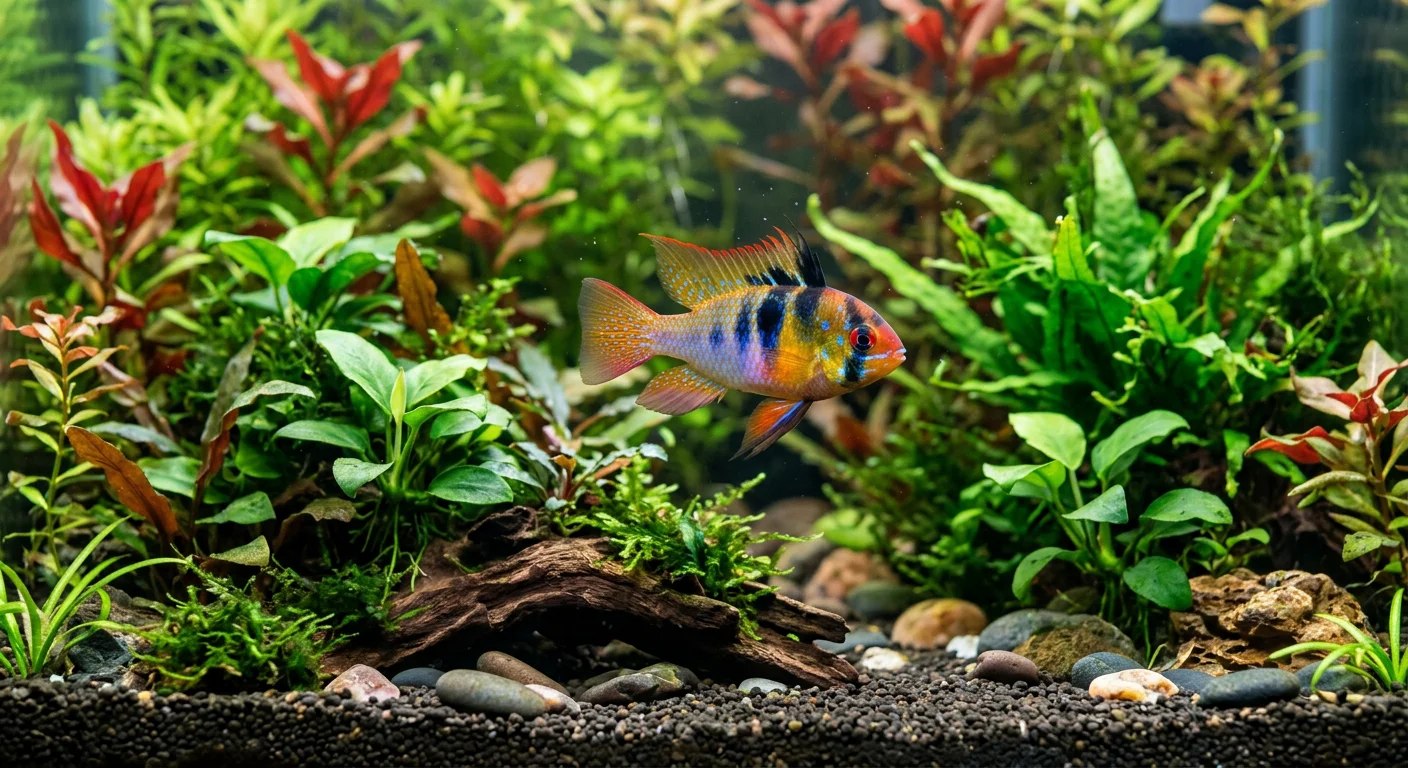 Sommerfuglecichlide (Papiliochromis ramirezi) – Den smukke dværgcichlide