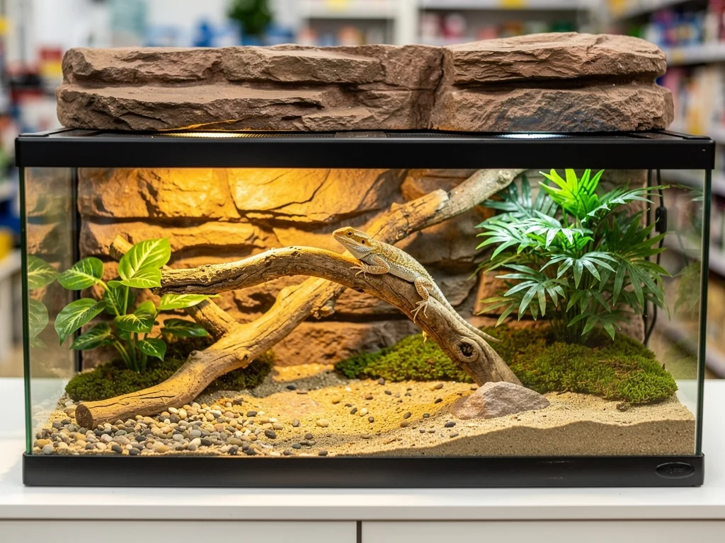 Baggrunde og dekorationer til efterligning af naturlige terrariemiljøer