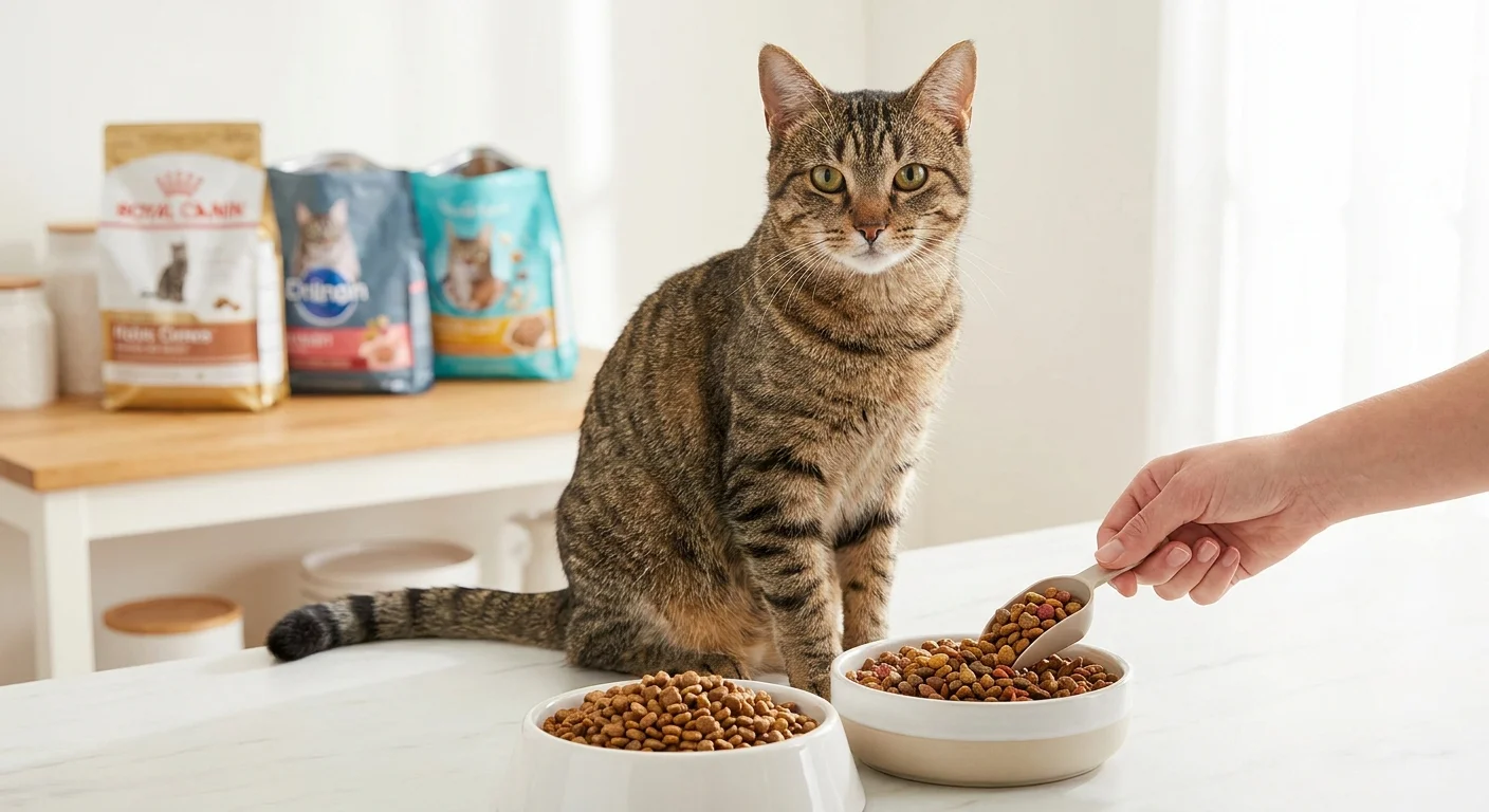 Sådan skifter du kattefoder uden at give katten dårlig mave