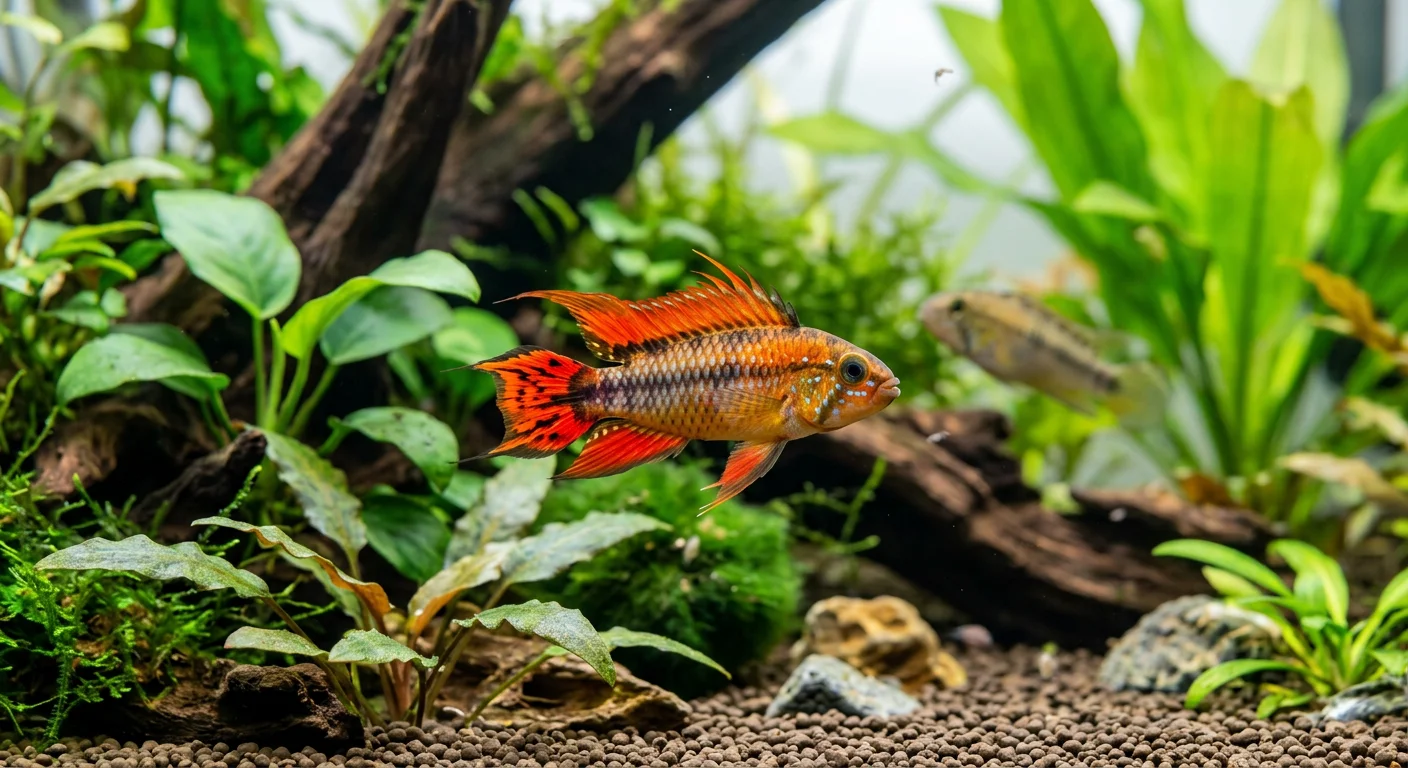 Apistogramma agassizii Dobbelt red – Den farverige dværgcichlide