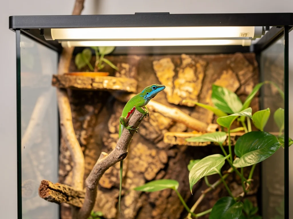 Standing Daggekko (Phelsuma standingi) – Pasning, UVB og rummeligt terrarium