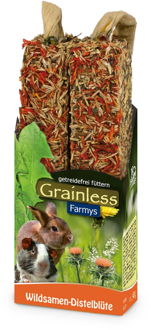 JR Farmys Grainless Gnaverstænger Vildtfrø og Tidselblomst 140 g