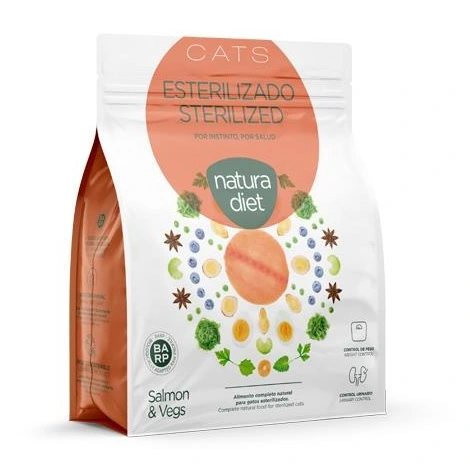 Natura Diet Kattefoder Adult Sterilised Laks 400 g - til steriliserede katte