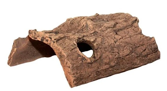 Keramik efterligning af halv træstamme S 16x10x6 cm