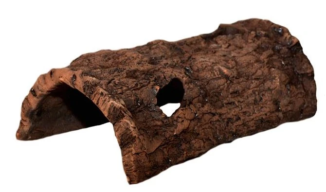 Keramik efterligning af halv træstamme XL 31x14x10 cm