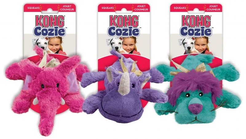 KONG Bamse Cozie Brights - blødt bamselegetøj til hunde
