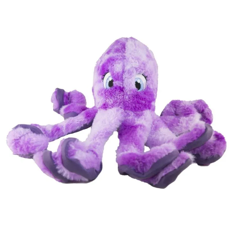 KONG Hundelegetøj SoftSeas Octopus Lilla L 27 cm - blæksprutte bamse til hunde