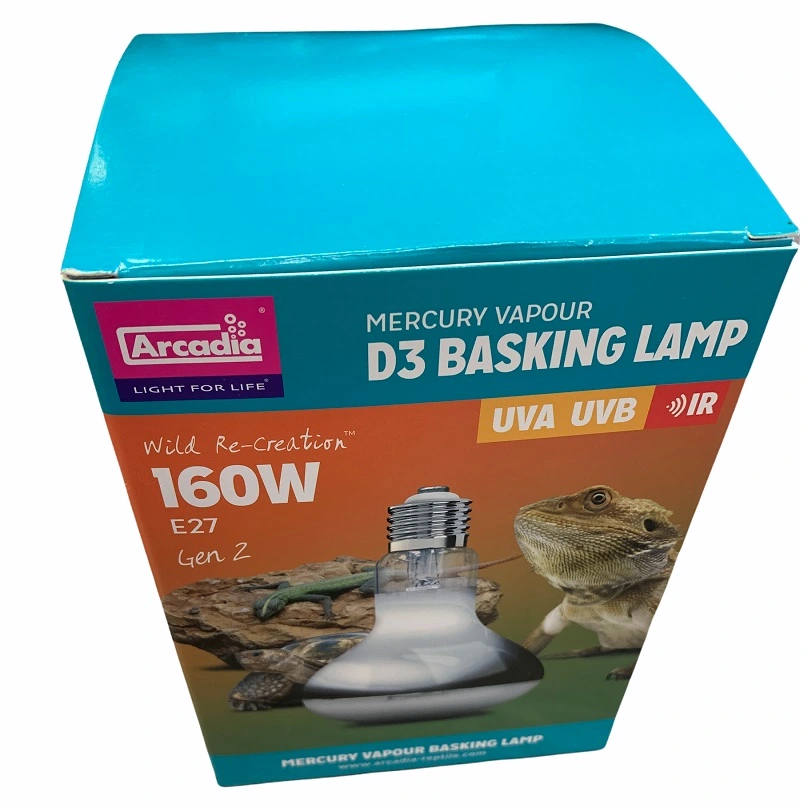 Arcadia D3 Basking Reptile Lamp UVB kompakt pære 160 w