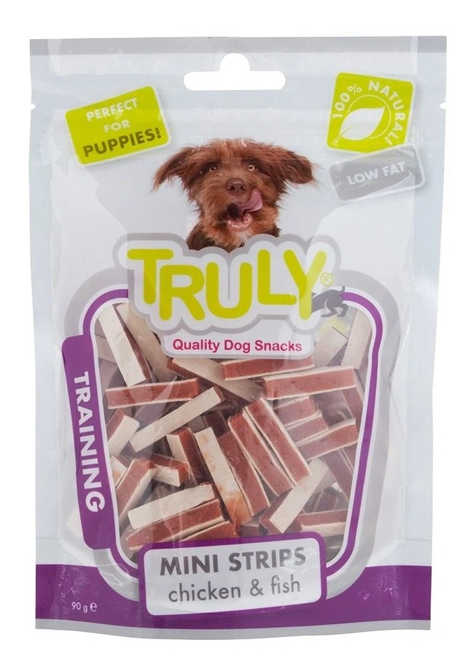 Truly Puppy Mini Strips 90 g - hvalpesnacks