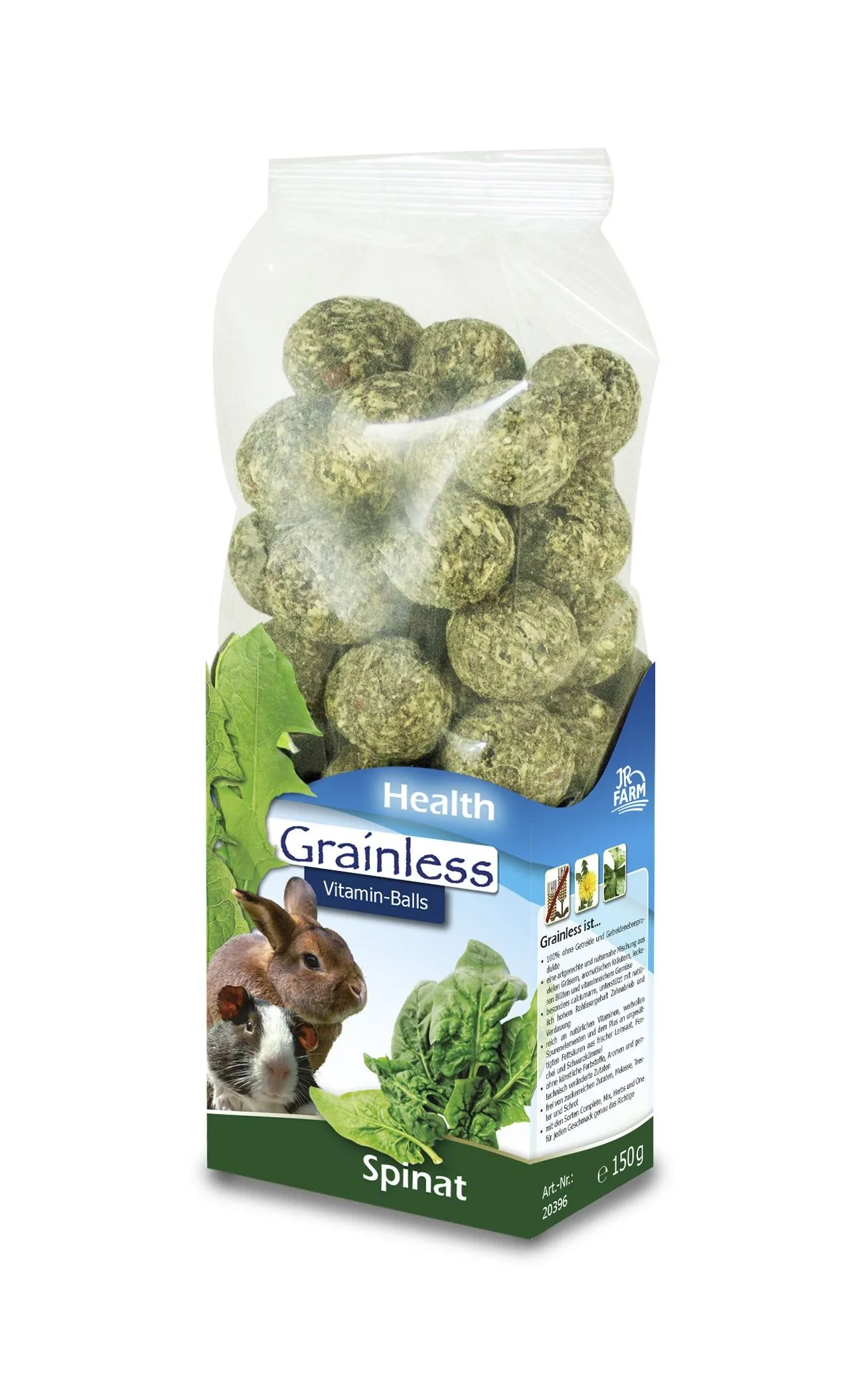 JR Grainless Health Vitaminkugler Spinat 150 gram