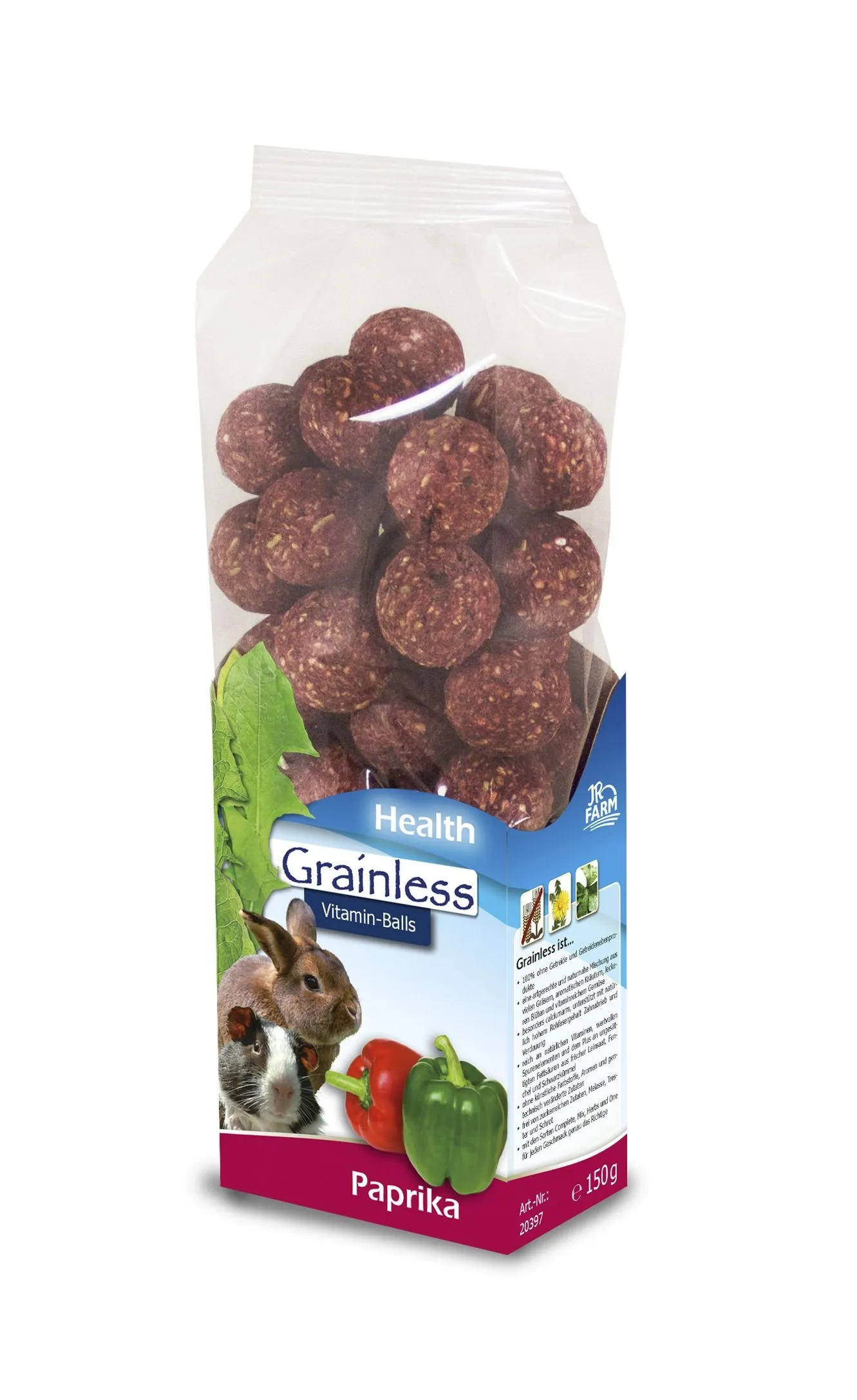 JR Grainless Health Vitaminkugler Peberfrugt 150 g