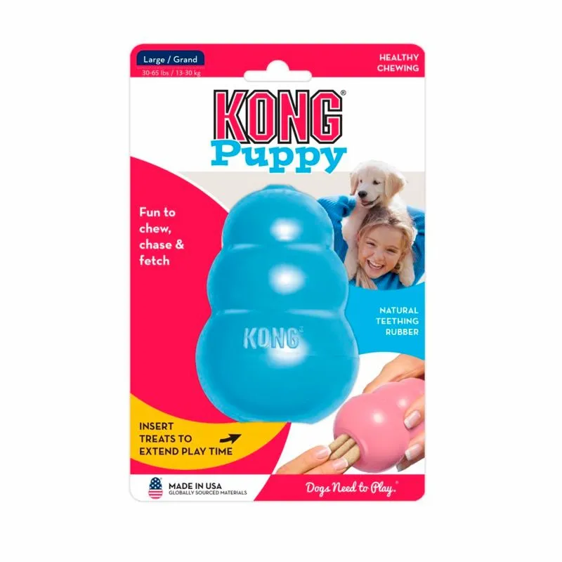 KONG Hundelegetøj Puppy Large 10 cm - blødt aktiveringslegetøj til hvalpe