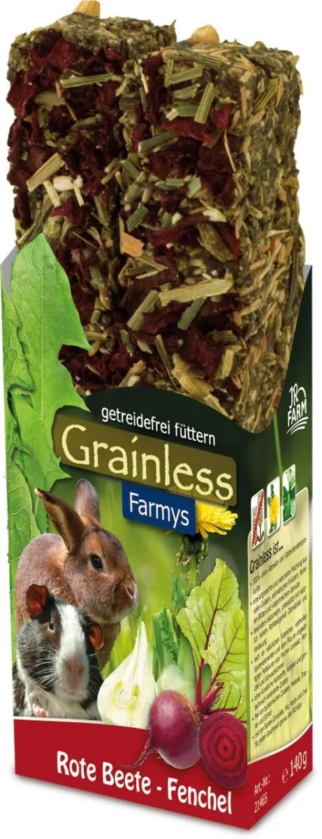 JR Farmys Grainless Gnaverstænger Rødbede og Fennikel 140 g
