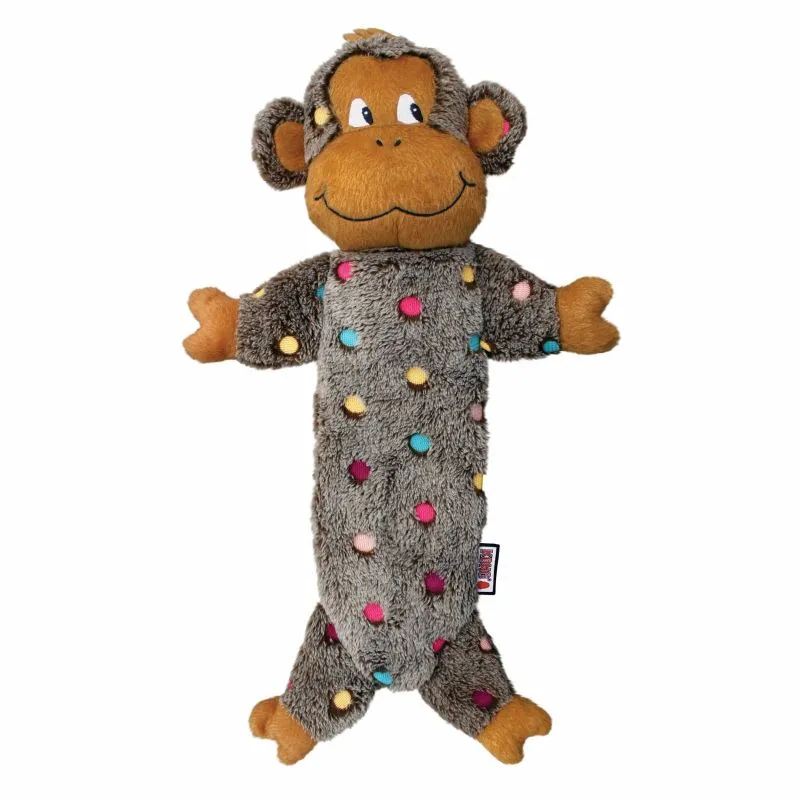 KONG Hundelegetøj LowStuff Monkey Grå L 40 cm - abe bamse til hunde