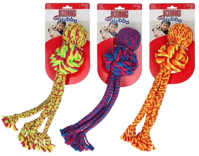KONG Wubba Weaves S 26 cm Mix - hundelegetøj