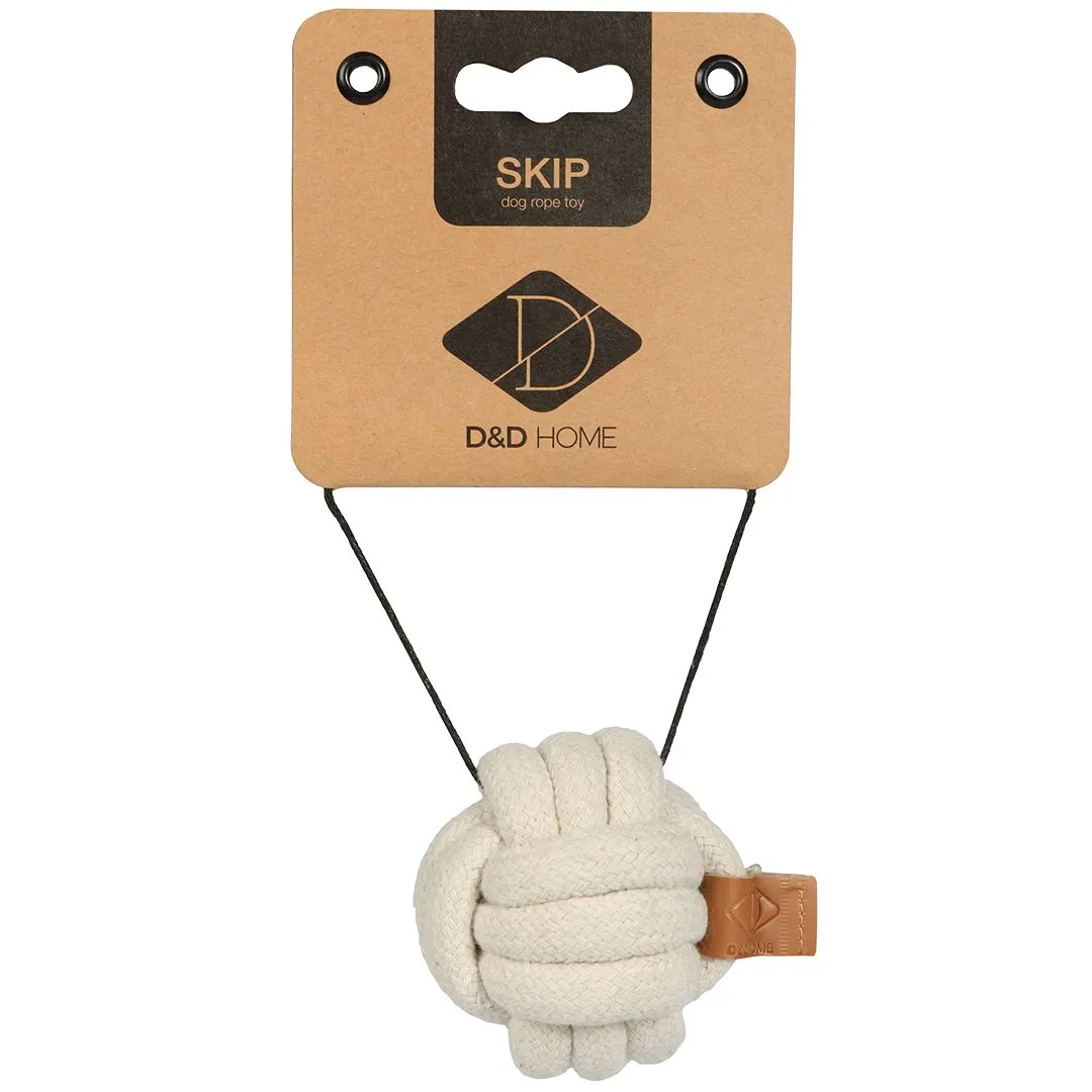 D&D Home Skip Ball L 15 cm Natur Knudereb 18 mm - hundelegetøj